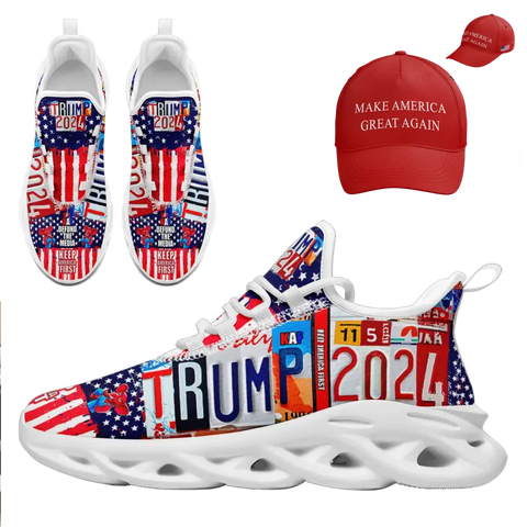 Personalized T Combo Offer, Custom Support T Sneakers and Hat, Patriotic Gift