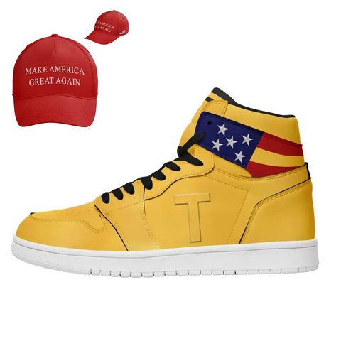 Personalized T Combo Offer, Custom Support T Sneakers and Hat, Patriotic Gift