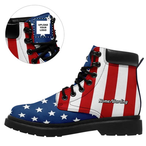 Patrioticustom Personalized Flag Booties, Custom America Flag, Patriotic Booties,1921-23020120