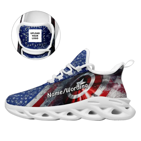 Patrioticustom Personalized America Flag Sneakers, Custom USA Flag, Pride Shoes, Unique Gifts Shoes,MS-23020108