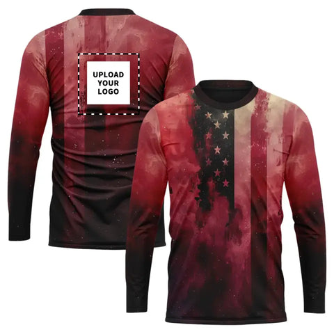 Personalized Patriotic Long-Sleeve Shirt, Custom USA design Shirt, Best Independence Gift