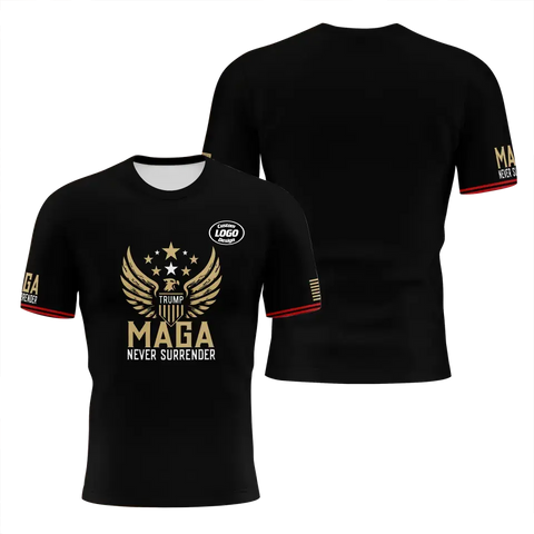 Personalized MAGA T-Shirt, Custom Trump Short Shirt, Breathable Support Tee for Trump