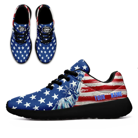 Personalized Independence Day Sneakers, Custom Patriotic Shoes, Unique Gift