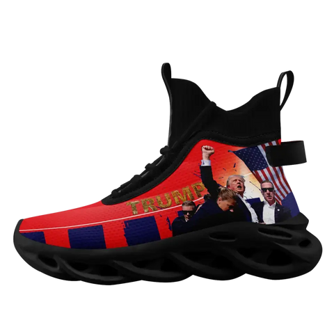 Personalized Trump Sneakers, Custom MAGA Shoes, Light Weight Sport Shoes, Glow at light Shoes