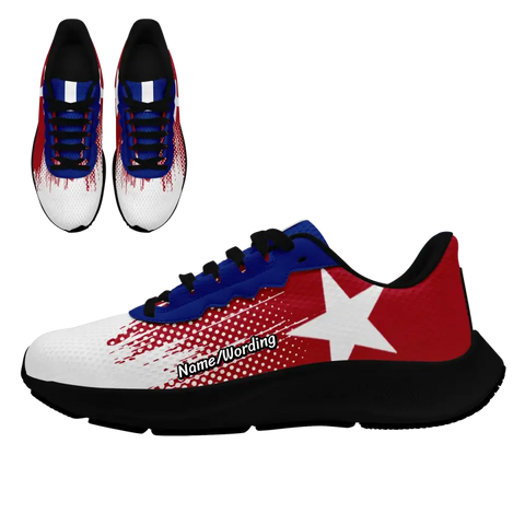 Patrioticustom Personalized America Flag Shoes, Custom Patriotic Shoes, Unisex Mesh Sports Shoes,PC-XF2325-23020087