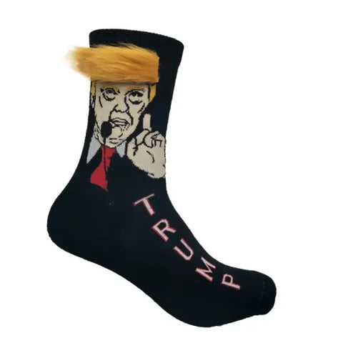 Trump Personality Hair Socks Cotton Midtube Cotton Socks